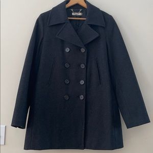 J. Crew Wool Double Breasted Peacoat Gray